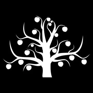 The unusual apple-tree Stock Illustration