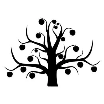 The unusual apple-tree Stock Illustration