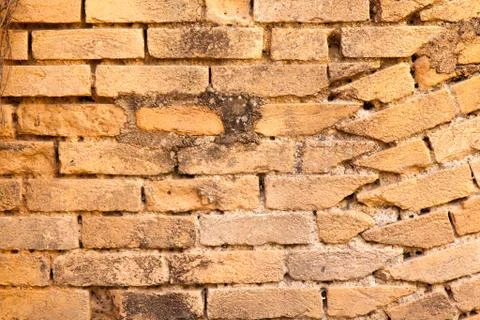 Unusual brick wall texture Stock Photos