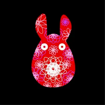 Unusual bunny for the Easter design and cards. Rabbit silhouettes Stock Illustration