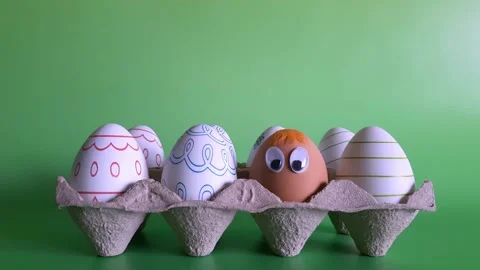 Unusual cheerful decoration of Easter Stock Footage 236033172