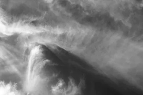 Unusual cirrus cloud formations Stock Photos