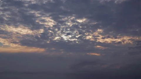 Unusual clouds quickly fly in the sky Stock Footage 107795200