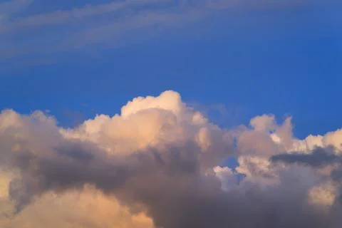 Unusual clouds in the sky background. concept Stock Photos