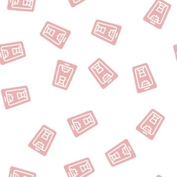 Unusual coffee maker glyph vector seamless pattern Illustrazione stock