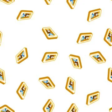 Unusual coffee maker isometric icon seamless pattern Stock Illustration