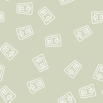 Unusual coffee maker line vector seamless pattern イラスト素材