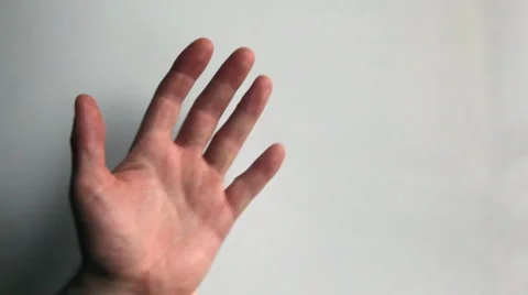Unusual counting on fingers to five Stock Footage 5232662