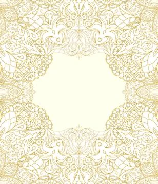 Unusual decorative background with henna elements in East mandala style for t Illustrazione stock