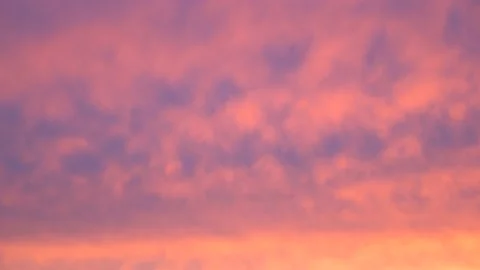 Unusual dramatic sunset sky of red, pink, purple and blue vivid colors Stock Footage 146581384