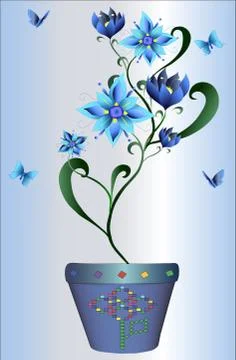 Unusual fantastic flower Stock Illustration