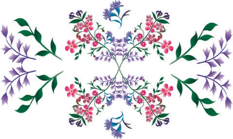 Unusual fantastic flower pattern Stock Illustration
