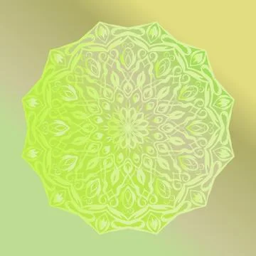 Unusual floral mandala, lacy round ornament pattern, background Stock Illustration