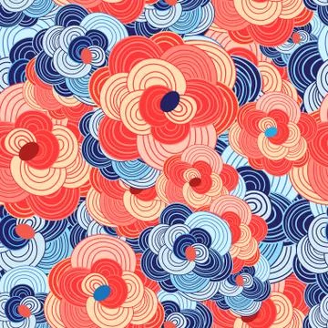 Unusual floral pattern Stock Illustration