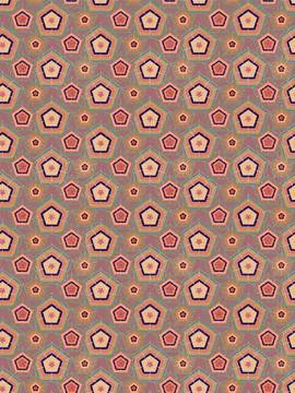 Unusual floral shapes in a seamless pattern. Stock Illustration