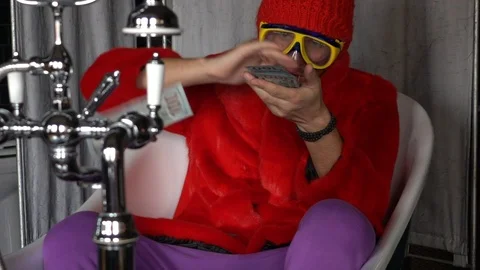 An unusual guy. Stock Footage 114381565