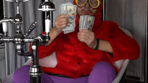 An unusual guy. Stock Footage 114381608