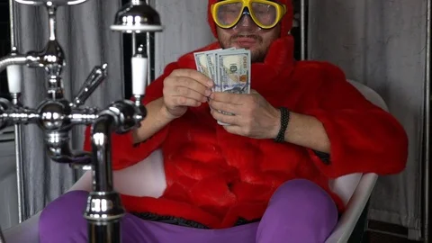 An unusual guy. Stock Footage 114381816