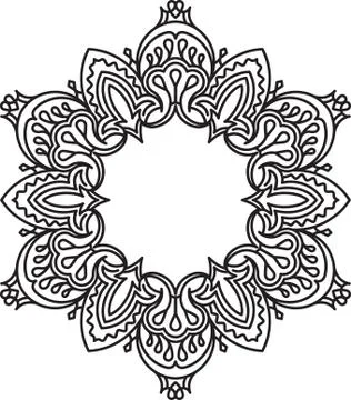 Unusual, hexagonal, lace frame, decorative element with empty place for your  Ilustración de archivo