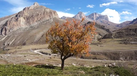Unusual landscape in Northen Caucasus Stock Footage 59571564