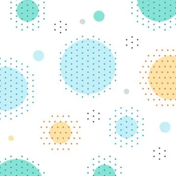 Unusual pattern with circles and dots background Stock Illustration