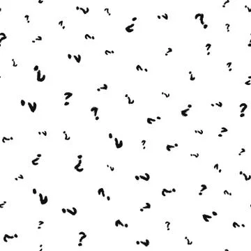 Unusual Pattern Painted from Question Marks Illustrazione stock