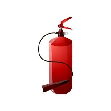 Unusual red fire extinguishers. Fire extinguisher for fire safety. Stock Illustration