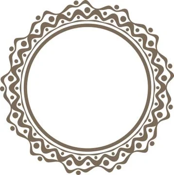 Unusual round frame Stock Illustration