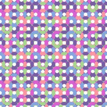 Unusual seamless pattern made of round shapes in different pastel colors Stock Illustration