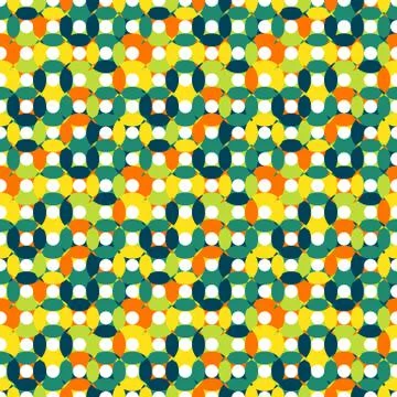 Unusual seamless pattern made of round shapes in bright and vivid kid colors Stock Illustration
