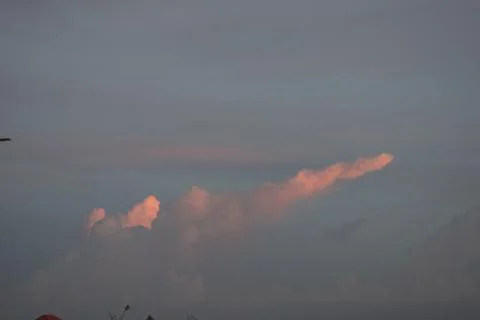 Unusual sunset and cloud light Stock Photos