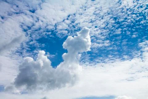 An unusual white cloud Foto stock