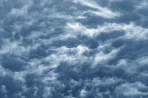 Unusually cloudy clouds. Stock Photos