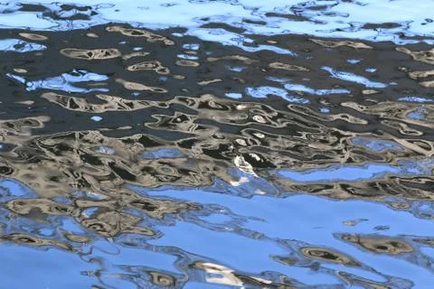 Unusually colored river waves Stock Photos