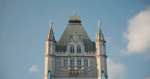 Unveiling the Details of The London's Most Iconic Bridge, The Tower Bridge, UK Video stock 288110005