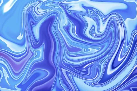 Unveiling the intricate patterns of blue liquid marble abstract backdrop Stock Illustration
