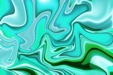 Unveiling the intricate patterns of green liquid marble texture in abstract.. Stock Illustration