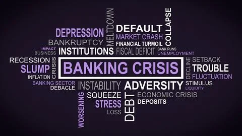 Unveiling Perspectives: A Dynamic Concept of Banking Crisis Related Themes Stock Illustration