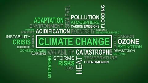 Unveiling Perspectives: A Dynamic Concept of Climate Change Related Themes Stock Illustration