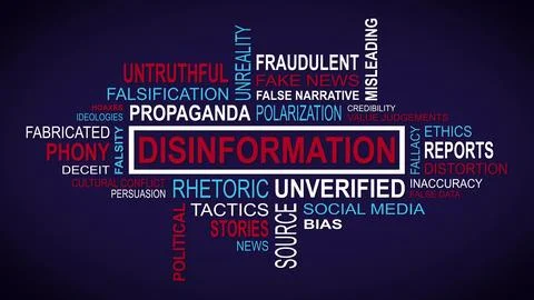 Unveiling Perspectives: A Dynamic Concept of Disinformation Related Themes Stock Illustration