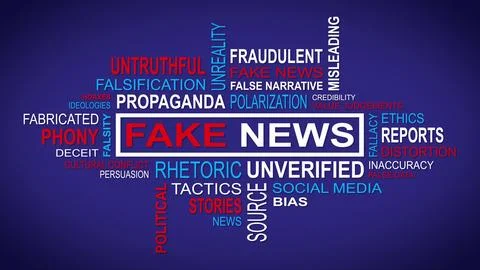 Unveiling Perspectives: A Dynamic Concept of Fake News Related Themes Stock Illustration