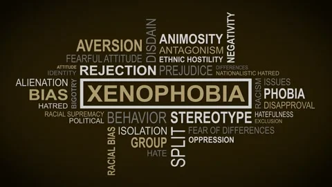 Unveiling Perspectives: A Dynamic Concept of Xenophobia Related Themes Stock Footage 260064468
