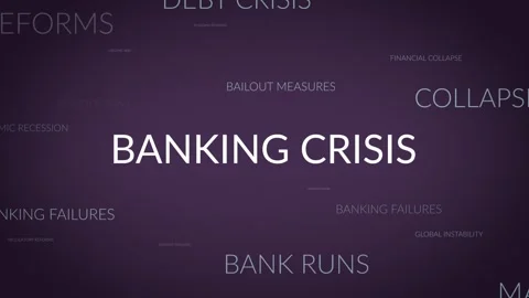 Unveiling Perspectives: A Dynamic Zoom into Banking Crisis Related Themes Stock Footage 255879734