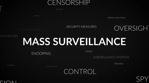 Unveiling Perspectives: A Dynamic Zoom into Mass Surveillance Related Themes Stock Footage 256662085