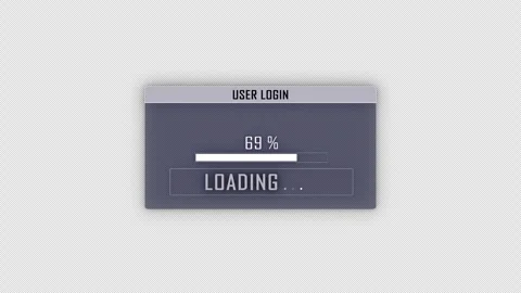 UNVERIFIED USER Text and User Loading Interface Animation, Loop Stock Footage 330982711