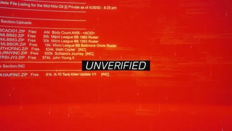 Unverified on warning hack background screen Stock Footage 342792156