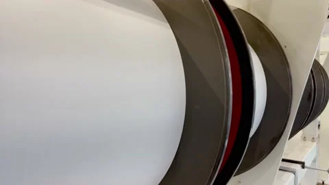 The unwinding of the threads from the bobbin of the warp Stock Footage 237955601