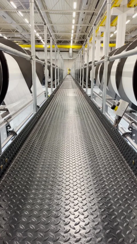 The unwinding of the threads from the bobbin of the warp Stock Footage 270170879