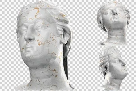 "Unwise Virgin" 3D render perfect for Renaissance-inspired designs and promot Stock Illustration