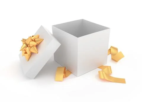 Unwrapped gift box Illustrazione stock
